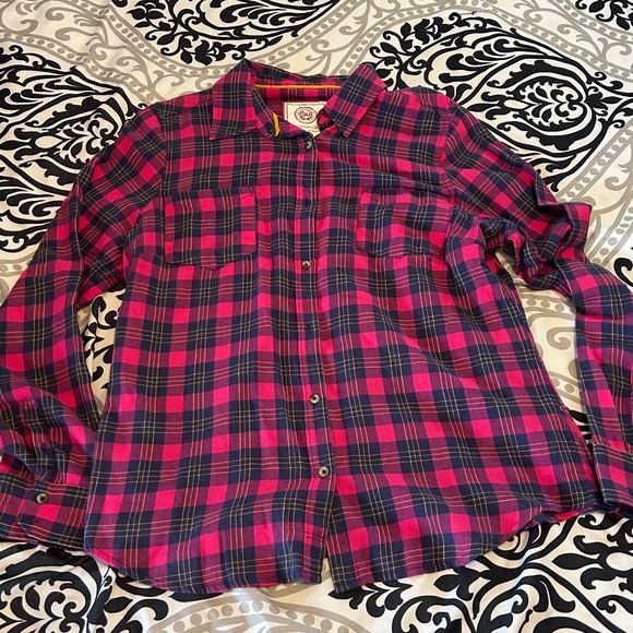 Junior's XL SO Flannel win Pink and Navy - Picture 1 of 3